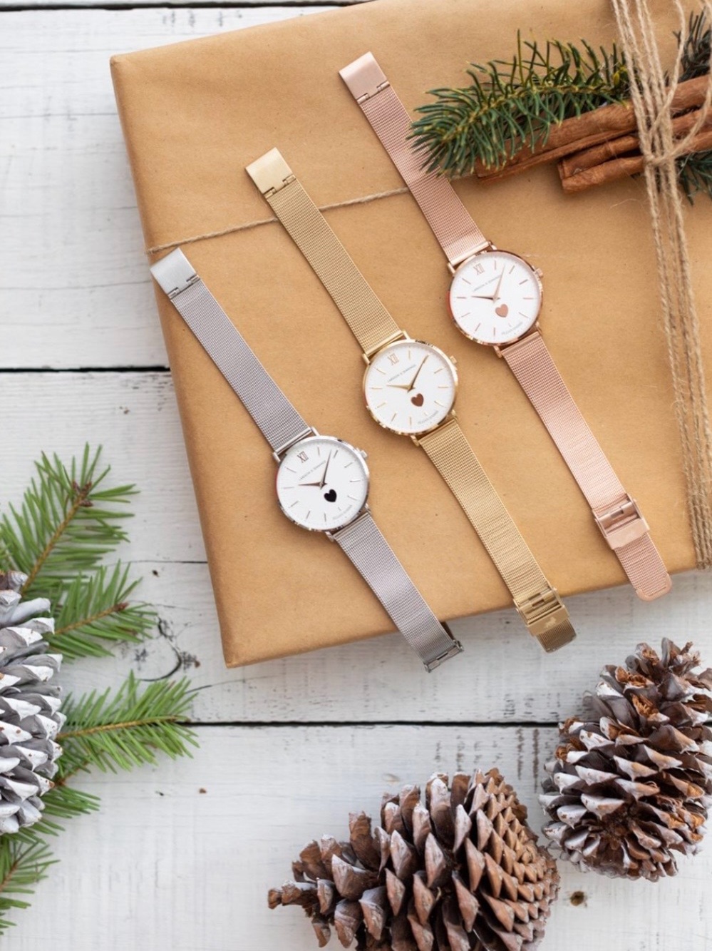 Larsson & Jennings X Jillian Harris Gold Mesh Strap Women's Watch in rose gold
